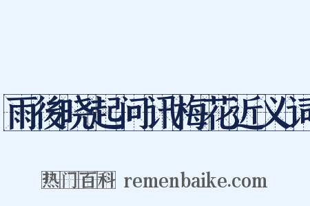 雨後晓起问讯梅花近义词是什么意思的图片